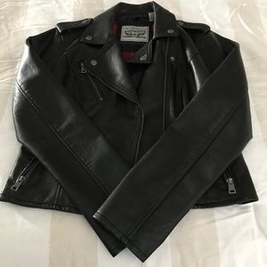 Women's XS Black Faux Leather Jacket